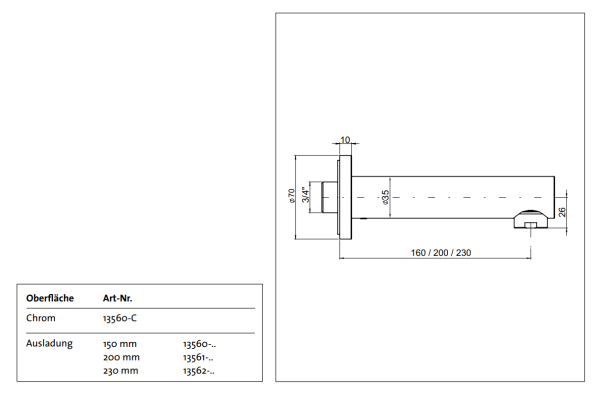 Излив для ванны Kaja Ipuri 13562-С Излив для ванны Kaja Ipuri 13562-С