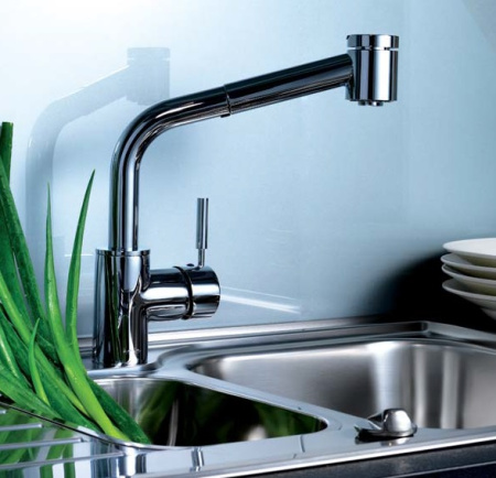 Смеситель для кухни с выдвижным изливом Kaja Ipuri 55850-С, хром