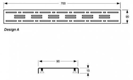 Решетка на дренажный канал Mepa Design A 150310