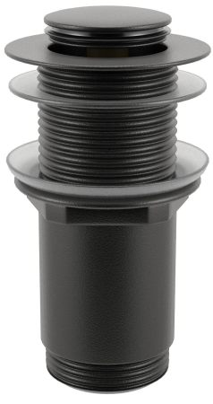 Металлический донный клапан без перелива для раковины Vimarr Drainage 5190023000, черный матовый