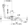Слив-перелив для ванн Duravit 790201000001000
