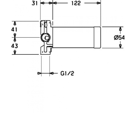 Скрытая часть для вентиля Hansa 02950100