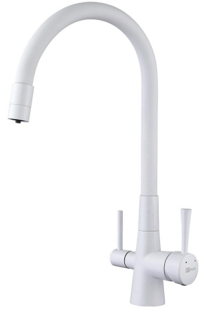 Смеситель для кухни с подключением к фильтру с питьевой водой Lemark Comfort (LM3075W) белый