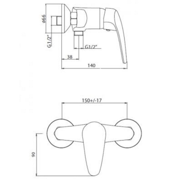 Смеситель для душа Kaja Fox 59610-С