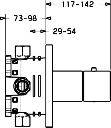 Термостат для душа встраиваемый Hansa Designo 41129573, внешняя часть