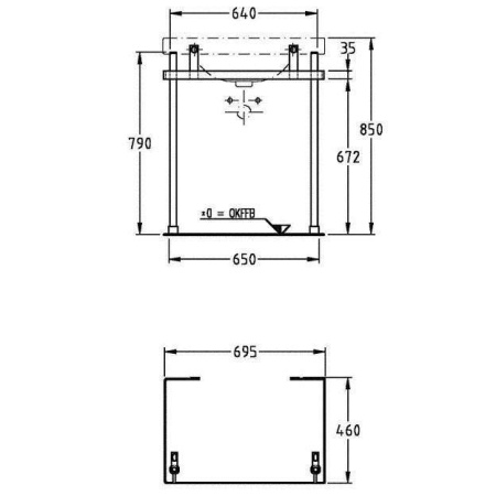 Штатив под раковину Keramag 500 by Antonio Citterio 500310