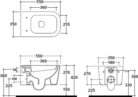 Унитаз подвесной Galassia Meg11 5411