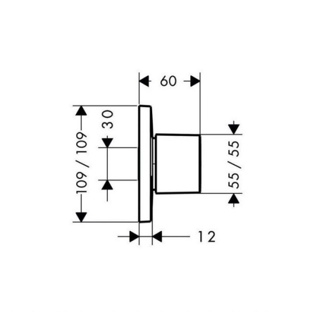 Вентиль запорный Hansgrohe Puravida белый/хром 15978400