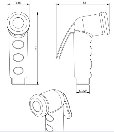 Гигиенический душ Sanindusa Atlantis 5669111