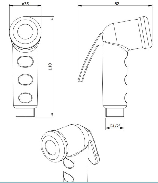 Гигиенический душ Sanindusa Atlantis 5669111 Гигиенический душ Sanindusa Atlantis 5669111