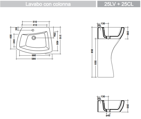 Раковина Ceramica Ala Crazy 25LV 65 см
