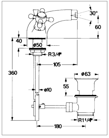 Смеситель для биде Kaja Romanze 24651-С